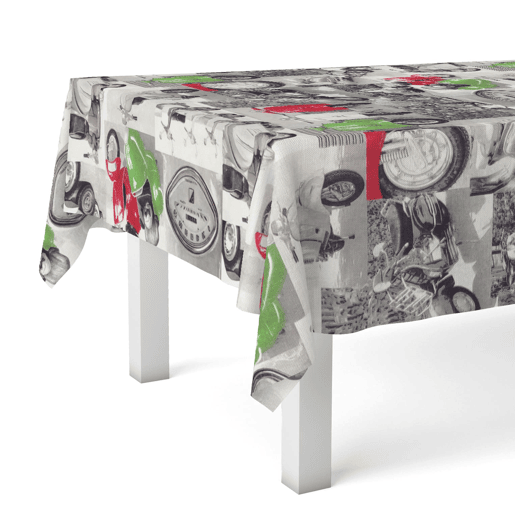 Toalha de Mesa Resinada Vespas 260x140cm Donegal Collections