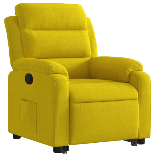 vidaXL Poltrona reclinável elevatória veludo amarelo vidaXL Poltrona reclinável elevatória veludo amarelo
