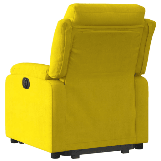 vidaXL Poltrona reclinável elevatória veludo amarelo vidaXL Poltrona reclinável elevatória veludo amarelo