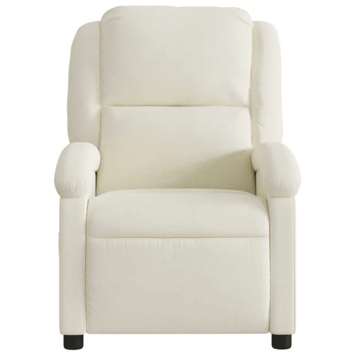 vidaXL Poltrona reclinável veludo creme