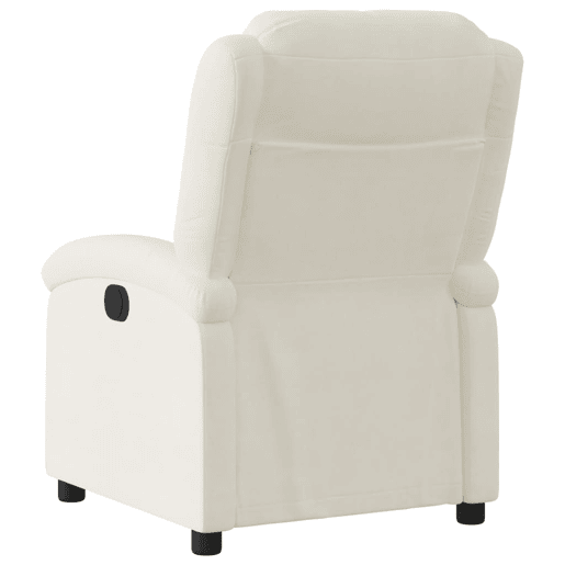 vidaXL Poltrona reclinável veludo creme