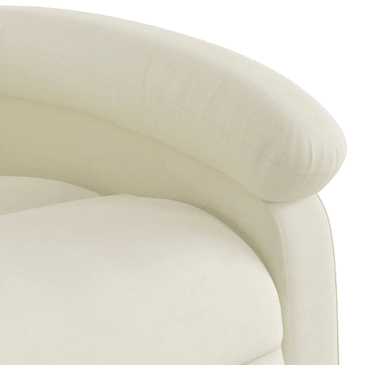 vidaXL Poltrona reclinável veludo creme