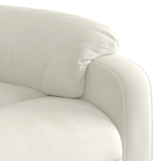 vidaXL Poltrona massagens reclinável elevatória elétrica veludo creme