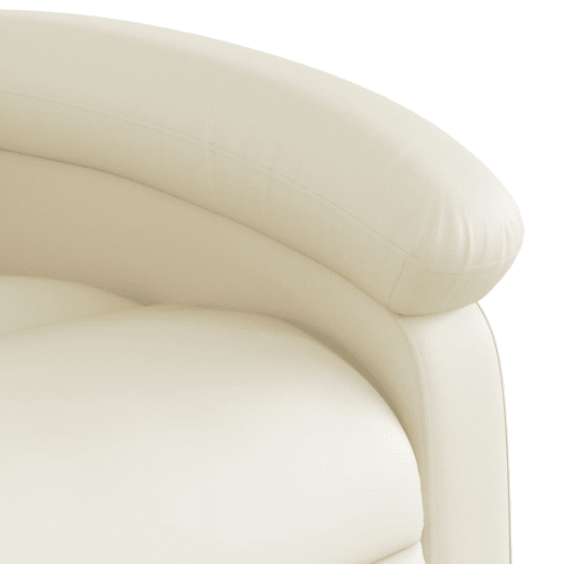 vidaXL Poltrona de massagens reclinável couro artificial cor creme