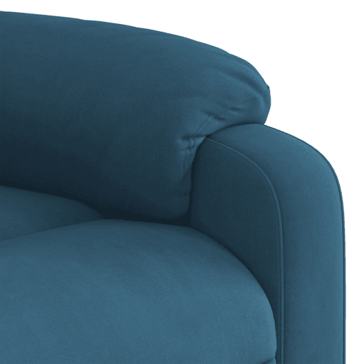 vidaXL Poltrona de massagens reclinável elétrica veludo azul vidaXL Poltrona de massagens reclinável elétrica veludo azul