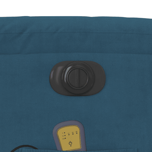 vidaXL Poltrona de massagens reclinável elétrica veludo azul vidaXL Poltrona de massagens reclinável elétrica veludo azul