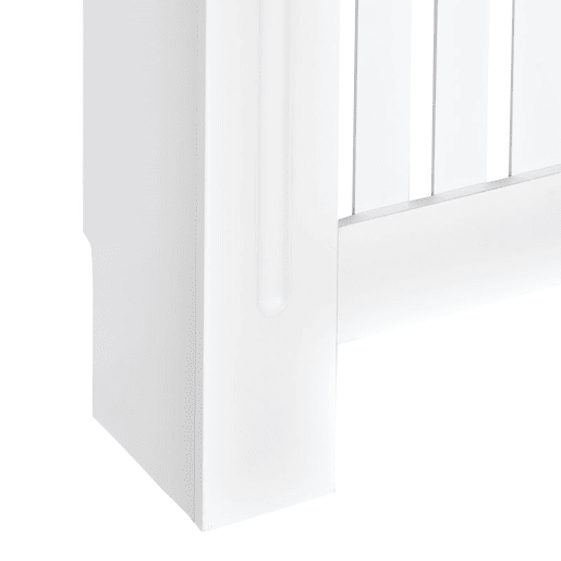 HOMCOM Cobertura Radiador com Desenho Moderno de MDF com Prateleira Superior para Sala de Estar Dormitório Escritório 172x19x81 cm Branco