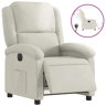 vidaXL Poltrona de massagens reclinável veludo cor creme