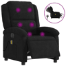 vidaXL Poltrona de massagens reclinável elétrica veludo preto