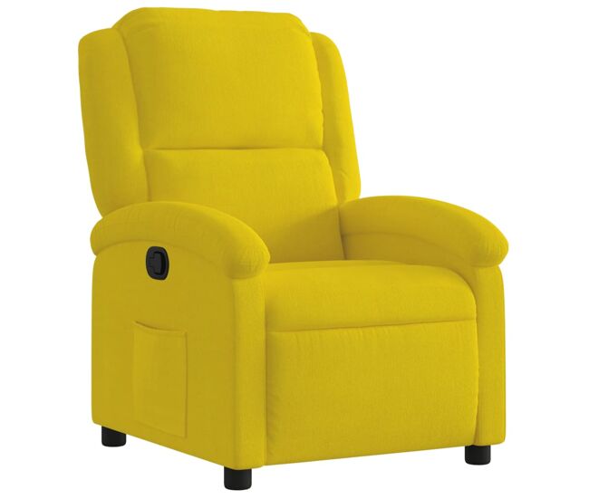 Vidaxl sillón reclinable terciopelo amarillo