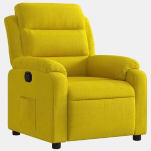 vidaXL Poltrona reclinável veludo amarelo