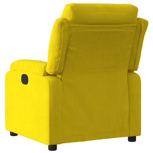 vidaXL Poltrona reclinável veludo amarelo