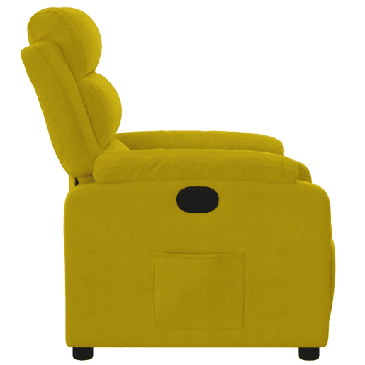 vidaXL Poltrona reclinável veludo amarelo