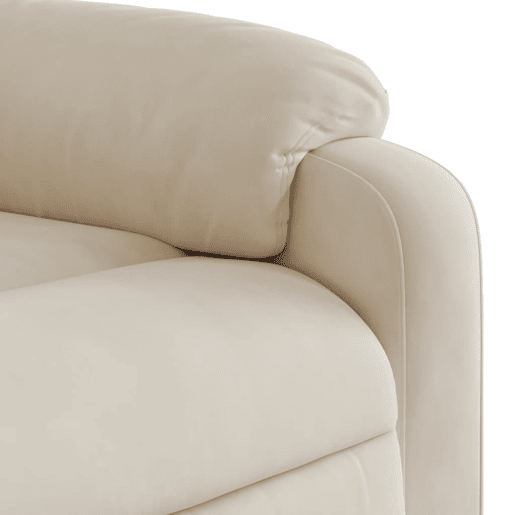 vidaXL Poltrona massagens elétrica elevatória tecido microfibra bege vidaXL Poltrona massagens elétrica elevatória tecido microfibra bege