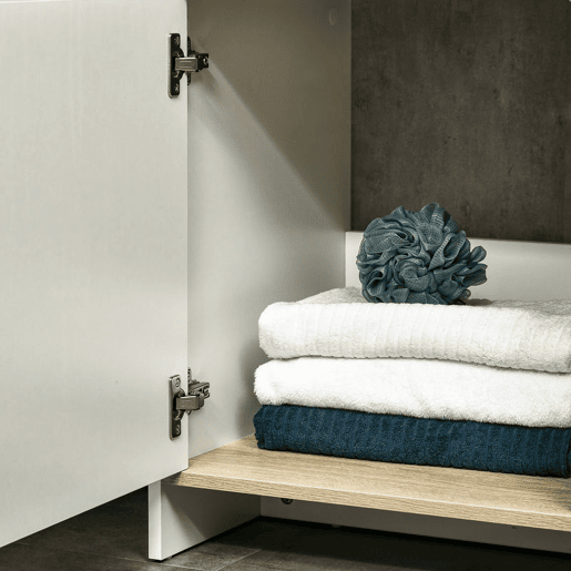 kleankin Móvel para Lavatório Pousar Móvel Casa de Banho Moderno com Prateleiras Abertas e Armário 77x45x60 cm Branco e Madeira