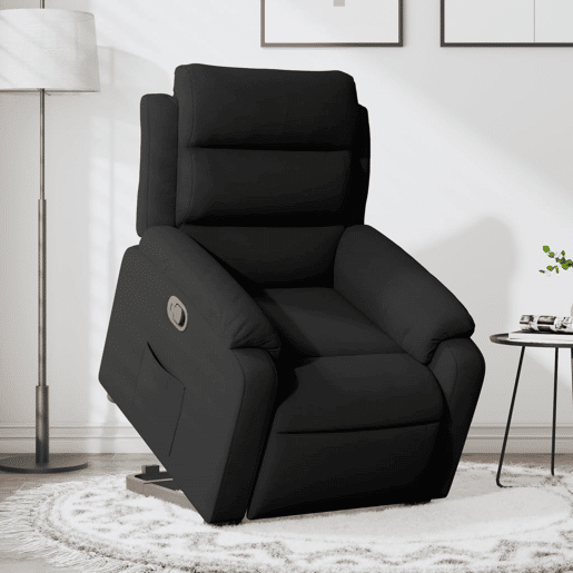 vidaXL Poltrona reclinável elevatória veludo preto vidaXL Poltrona reclinável elevatória veludo preto