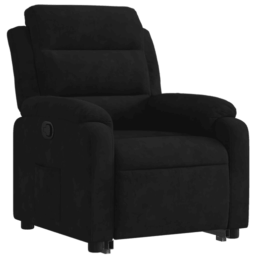 vidaXL Poltrona reclinável elevatória veludo preto vidaXL Poltrona reclinável elevatória veludo preto