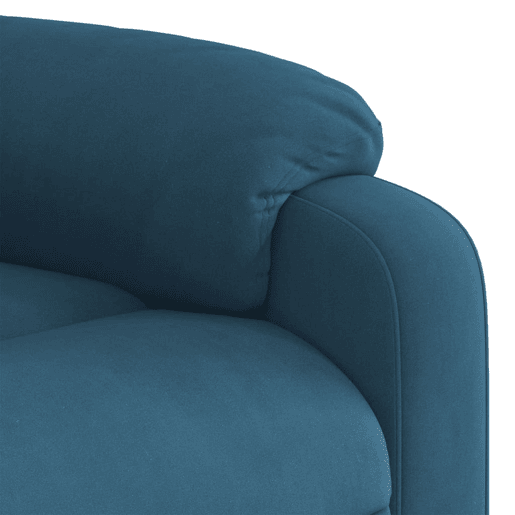 vidaXL Poltrona de massagens reclinável veludo azul