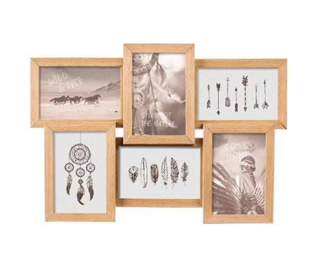 Well home - conjunto de 6 marcos decorativos nature 41x3,2x31cm