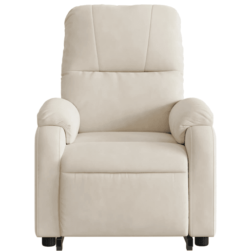 vidaXL Poltrona de massagens reclinável elevatória microfibra bege vidaXL Poltrona de massagens reclinável elevatória microfibra bege