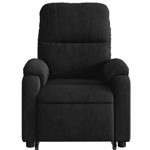 vidaXL Poltrona reclinável elevatória tecido de microfibra preto vidaXL Poltrona reclinável elevatória tecido de microfibra preto