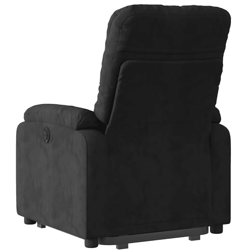 vidaXL Poltrona reclinável elevatória tecido de microfibra preto vidaXL Poltrona reclinável elevatória tecido de microfibra preto