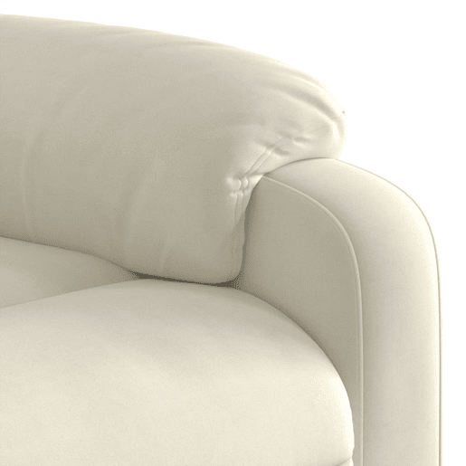 vidaXL Poltrona de massagens reclinável veludo cor creme vidaXL Poltrona de massagens reclinável veludo cor creme