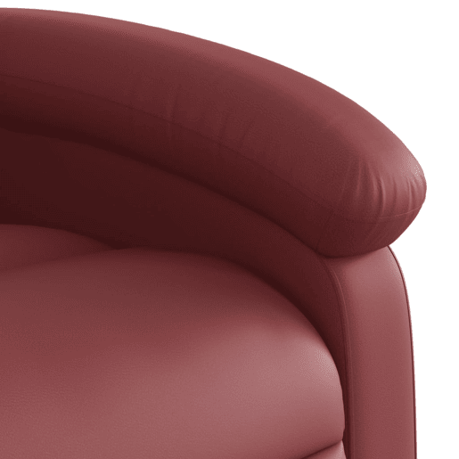 vidaXL Poltrona massagens reclinável couro artificial vermelho tinto vidaXL Poltrona massagens reclinável couro artificial vermelho tinto