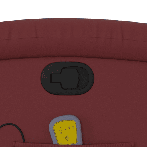 vidaXL Poltrona massagens reclinável couro artificial vermelho tinto vidaXL Poltrona massagens reclinável couro artificial vermelho tinto