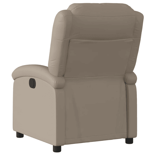 vidaXL Poltrona reclinável elétrica couro artificial cor cappuccino vidaXL Poltrona reclinável elétrica couro artificial cor cappuccino