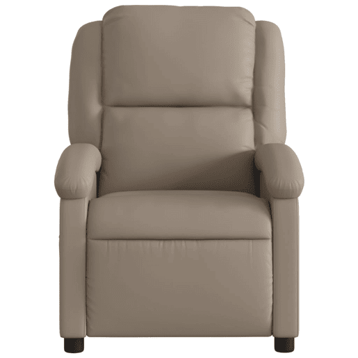 vidaXL Poltrona reclinável elétrica couro artificial cor cappuccino vidaXL Poltrona reclinável elétrica couro artificial cor cappuccino