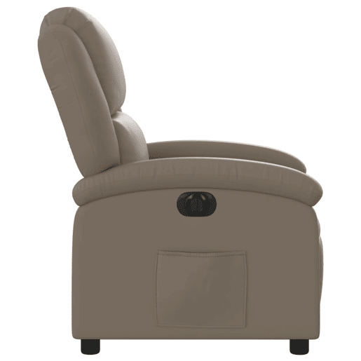 vidaXL Poltrona reclinável elétrica couro artificial cor cappuccino vidaXL Poltrona reclinável elétrica couro artificial cor cappuccino