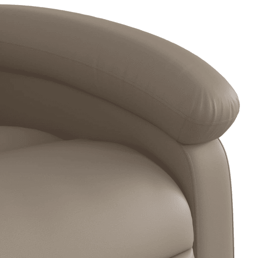 vidaXL Poltrona reclinável elétrica couro artificial cor cappuccino vidaXL Poltrona reclinável elétrica couro artificial cor cappuccino