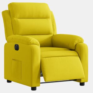 vidaXL Poltrona elétrica reclinável veludo amarelo