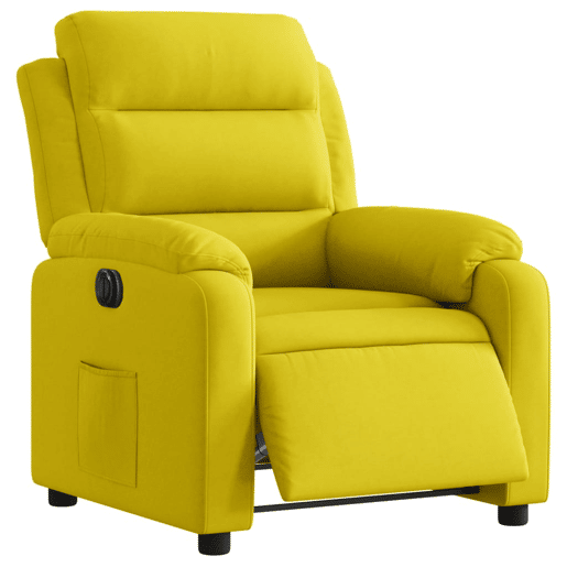 vidaXL Poltrona elétrica reclinável veludo amarelo vidaXL Poltrona elétrica reclinável veludo amarelo