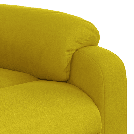 vidaXL Poltrona elétrica reclinável veludo amarelo vidaXL Poltrona elétrica reclinável veludo amarelo