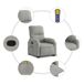 Sillón Reclinable De Masaje Sillón Reclinable De Masaje Gris Claro
