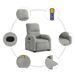 Sillón Reclinable De Masaje Sillón Reclinable De Masaje Gris Claro