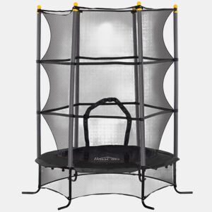 HOMCOM Trampolim Infantil para Exterior Ø163x190 cm, Trampolim com Rede de Segurança, Protetor de Bordas e Estrutura em Aço, Suporta até 50 kg, para Crianças a partir dos 3 Anos, para Interior, Preto