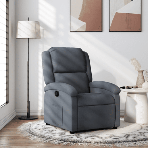 vidaXL Cadeira reclinável veludo cinzento-escuro vidaXL Cadeira reclinável veludo cinzento-escuro