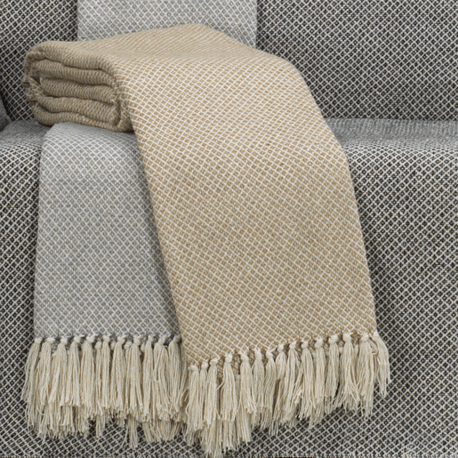 Foulard Multiuso Xadrez 130x180cm Tímoni Bege Donegal Collections
