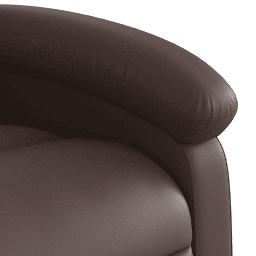 vidaXL Poltrona reclinável elétrica couro artificial castanho