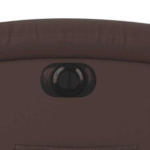 vidaXL Poltrona reclinável elétrica couro artificial castanho