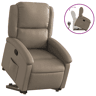 vidaXL Poltrona reclinável elevatória couro artificial cor cappuccino