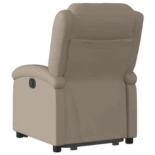 vidaXL Poltrona reclinável elevatória couro artificial cor cappuccino vidaXL Poltrona reclinável elevatória couro artificial cor cappuccino