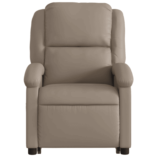 vidaXL Poltrona reclinável elevatória couro artificial cor cappuccino vidaXL Poltrona reclinável elevatória couro artificial cor cappuccino