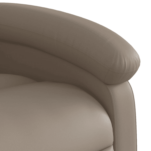 vidaXL Poltrona reclinável elevatória couro artificial cor cappuccino vidaXL Poltrona reclinável elevatória couro artificial cor cappuccino