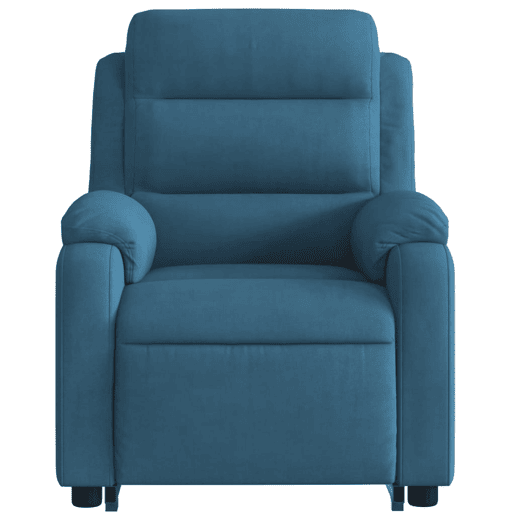 vidaXL Poltrona massagens reclinável elevatória elétrica veludo azul vidaXL Poltrona massagens reclinável elevatória elétrica veludo azul