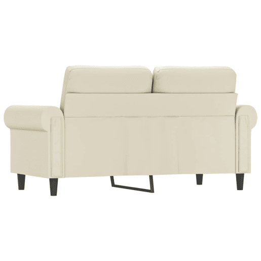 vidaXL Sofá de 2 lugares 120 cm couro artificial cor creme vidaXL Sofá de 2 lugares 120 cm couro artificial cor creme