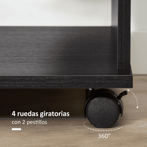 HOMCOM Roupeiro de Madeira Móvel Armário Roupeiro Aberto com Barra para Pendurar e 3 Prateleiras Organizadoras para Dormitório 80x40x128 cm Preto
